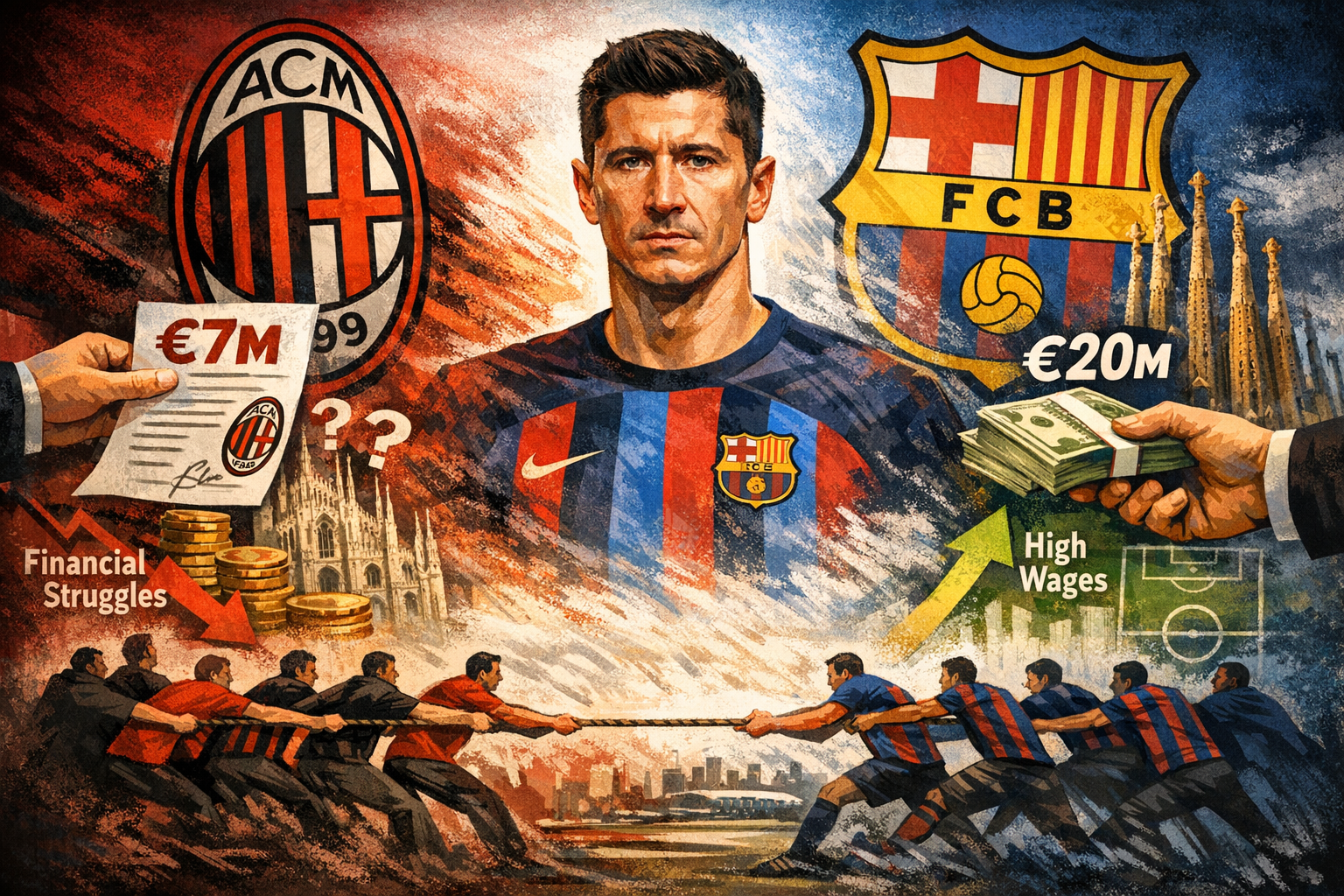 AC Milan Pursues Robert Lewandowski as Wage Gap Complicates Transfer